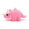 Plastic Pendants, Dinosaur, Pink, 30.5x60x19.5mm, Hole: 3mm