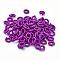 Polyester Weave Beads, Ring, Dark Violet, 6x2mm, Hole: 3mm, about 200pcs/bag