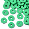 Handmade Polymer Clay Beads, Disc/Flat Round, Heishi Beads, Spring Green, 8x0.5~1mm, Hole: 2mm, about 13000pcs/1000g