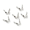 Brass Bead Tips, Cadmium Free & Lead Free, Platinum, 8x4mm, Hole: 1.4mm