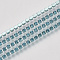 Electrophoresis Brass Rhinestone Strass Chains, Rhinestone Cup Chains, Aquamarine, SS6.5, 2~2.1mm