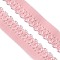 Polyester Elastic Cords with Single Edge Trimming, Flat, Pink, 13mm
