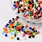 Mixed Color 8/0 Opaque Colours Round Glass Seed Beads, 3mm, Hole:1mm, about 1101pcs/50g