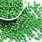 Baking Paint Glass Seed Beads, Bicone, Medium Sea Green, 4.5x3.5mm, Hole: 1.4mm, about 5625pcs/pound