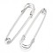 Iron Kilt Pins Brooch Findings, Platinum, 70x16~18x6mm, Hole: 5~6mm