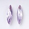 Imitation Austrian Crystal Glass Rhinestone, Grade A, Pointed Back & Back Plated, Horse Eye, Violet, 14~14.5x4x2.5~3mm