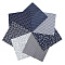 Printed Cotton Fabric, for Patchwork, Sewing Tissue to Patchwork, Quilting, Square, Steel Blue, 25x25cm, 7pcs/set