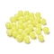 Imitation Jade Acrylic Beads, Round, Yellow, 8mm, Hole: 1.8mm, about 1886pcs/500g