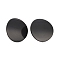 304 Stainless Steel Stud Earring Findings, with Loop, Curved, Flat Round, Electrophoresis Black, 20mm, Hole: 3mm, Pin: 0.8mm