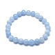 Natural & Dyed White Jade Bead Stretch Bracelets&nbsp;BJEW-K212-B-018-2