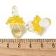 手作りランプワークペンダント  バンピー  キノコ  きいろ  24.5~29.5x15~18.5mm  穴：2~5mm&nbsp;LAMP-M021-01P-7