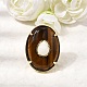 Natural Tiger Eye & Moonstone Cuff Rings&nbsp;G-B186-03G-1