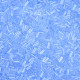 透明なガラスラッパビーズ  丸い穴  ライトブルー  3~8x2mm  穴：0.7mm  約450g /ポンド&nbsp;SEED-N005-001-C08-3