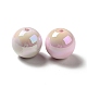 UV Plating Opaque Rainbow Iridescent Acrylic Beads&nbsp;MACR-D063-01B-03-2