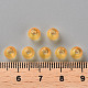 透明なアクリルビーズ  ラウンド  ゴールド  6x5mm  穴：1.8mm  約4400個/500g&nbsp;MACR-S370-A6mm-719-4
