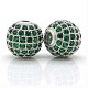 Brass Cubic Zirconia Beads&nbsp;ZIRC-F001-35P-1