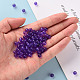 透明なアクリルビーズ  ラウンド  青紫色  6x5mm  穴：1.8mm  約4400個/500g&nbsp;MACR-S370-A6mm-748-5