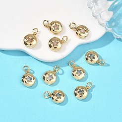 SHEGRACE Brass Clear Cubic Zirconia Charms&nbsp;XGRQ3P594-593G
