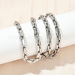 304ステンレススチールリンクチェーンネックレス女性男性用  ステンレス鋼色  19.88インチ（50.5cm）&nbsp;NJEW-Z093-02P