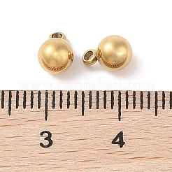 イオンプレーティング（IP）304ステンレススチールチャーム  丸いチャーム  18KGP本金メッキ  7.5x5mm  穴：1.4mm&nbsp;X-STAS-G336-04C-G