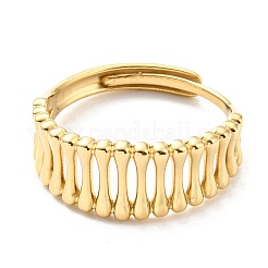 304 Stainless Steel Hollow Adjustable Ring for Women&nbsp;RJEW-C016-07G