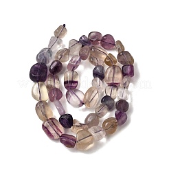 天然紫蛍石ビーズ連売り  ナゲット  8~13x8~11x3~10mm  穴：1mm  約42~44個/連  15.94''（40.5センチメートル）&nbsp;G-D321-A02
