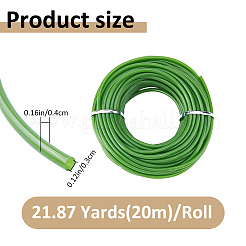 20mのPVCコード  中空  ラウンド  オリーブドラブ  4mm  穴：3mm  約21.87ヤード（20m）/ロール&nbsp;OCOR-WH0108-35