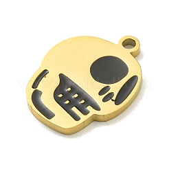 Halloween Theme Ion Plating(IP) 304 Stainless Steel Enamel Pendants&nbsp;STAS-M011-04G