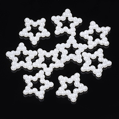 ABS Plastic Imitation Pearl Linking Rings&nbsp;OACR-S020-05