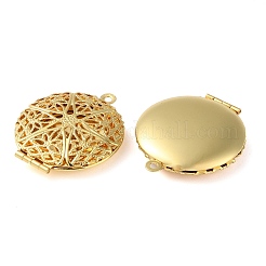 Rack Plating Brass Locket Pendants&nbsp;KK-M269-10G