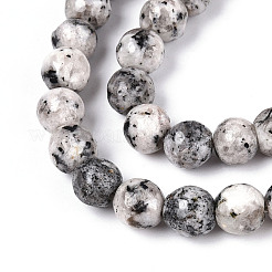Dyed Natural White Jade Beads Strands&nbsp;G-T139-6mm-60-25