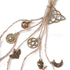 Halloween Iron & Alloy Protective Witch Bells for Doorknob Hanging Ornaments&nbsp;HJEW-JM01894
