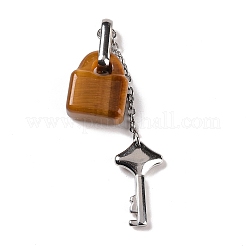 Natural Tiger Eye Pendants&nbsp;G-B027-03D