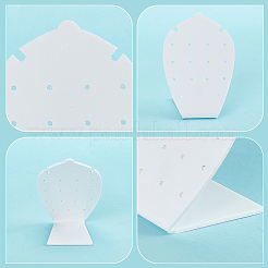 アクリル製斜めバックイヤリングスタンドディスプレイ10個  L字型  ホワイト  4.35x5.4x7.5cm  穴：1.4mm&nbsp;EDIS-PH0001-79