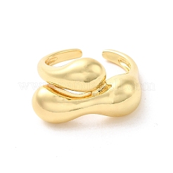 Brass Open Cuff Rings&nbsp;RJEW-P098-05G