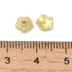 Rack Plating Brass Beads Caps&nbsp;KK-B088-04A-G