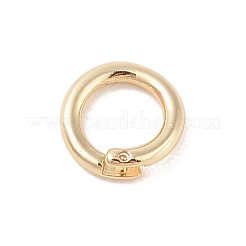 真鍮製のロック丸カン  オープンラウンド  14KGP本金メッキ  10x3mm  9ゲージ  内径：6.5mm&nbsp;KK-S369-01G-03