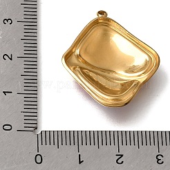 304ステンレススチールエナメルペンダント  邪視のお守りが入ったナゲット  ゴールドカラー  31x25x5.2mm  穴：1.8mm&nbsp;SA-CBA27E8-07G