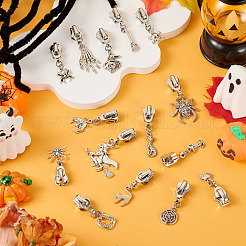 15Pcs Halloween Alloy Replacement Zipper Sliders&nbsp;HJEW-TAC0124