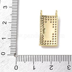 Religion Brass Micro Pave Clear Cubic Zirconia Pendants&nbsp;KK-L268-026G-01
