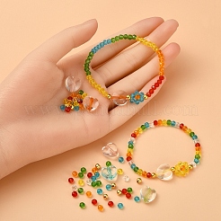DIY Colorful Transparent Beads Bracelet Making Kit&nbsp;DIY-YW0005-45