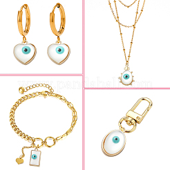 20Pcs 5 Styles Alloy Evil Eye Pendants&nbsp;FIND-CJ0001-47