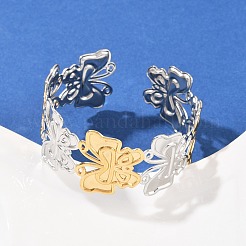 304 Stainless Steel Cuff Bangles for Women&nbsp;BJEW-G757-10GP