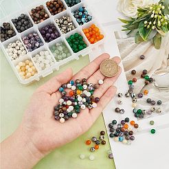 750Pcs 15 Styles Natural & Synthetic Gemstone Beads Set&nbsp;G-NB0003-86