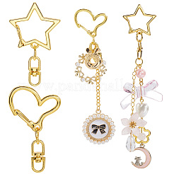 40Pcs 2 Styles Zinc Alloy Spring Gate Rings&nbsp;FIND-SP0004-04D