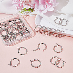 40Pcs 304 Stainless Steel Hoop Earrings for Women&nbsp;EJEW-ME0001-11
