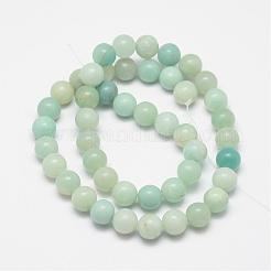 ラウンド天然アマゾナイトビーズ連売り  6mm  穴：1mm  約58~63個/連  15インチ&nbsp;G-I183-02-6mm