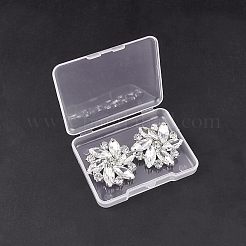 Alloy Rhinestone Shoe Clip Findings&nbsp;FIND-FG0001-02P