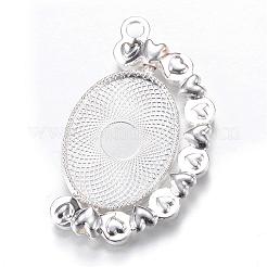 Rotatable Tibetan Style Alloy Pendant Cabochon Settings&nbsp;PALLOY-S087-005S