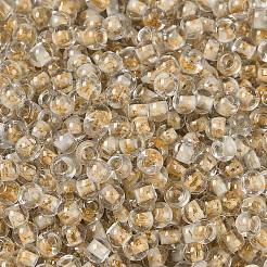 Transparent Inside Colours Glass Seed Beads&nbsp;X1-SEED-A032-04V